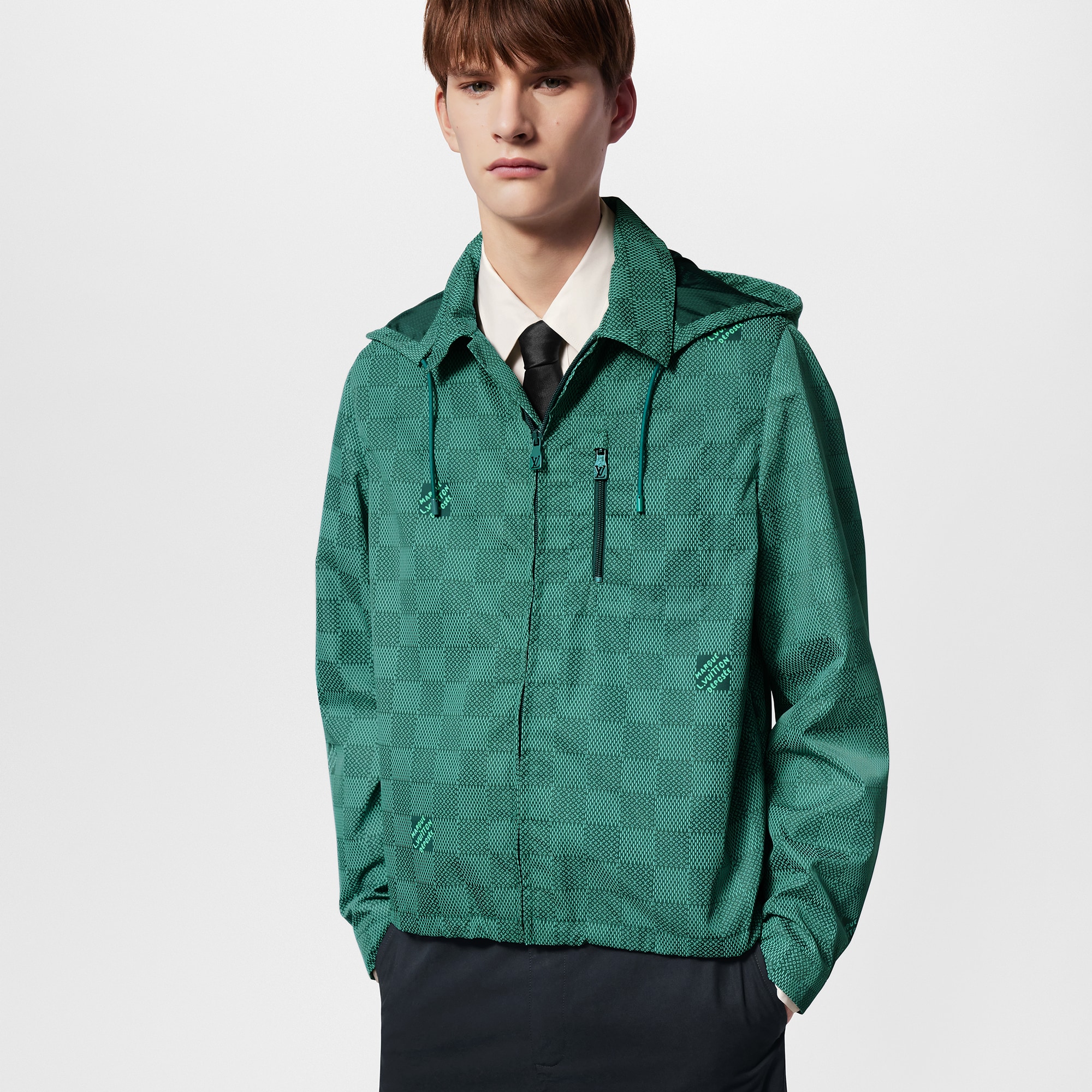 Printed Nylon Hooded Windbreaker - Ready-to-Wear | LOUIS VUITTON